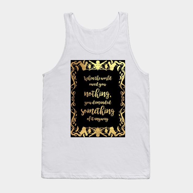 Six of Crows Crooked Kingdom Quote Bookish Art Tank Top by yalitreads